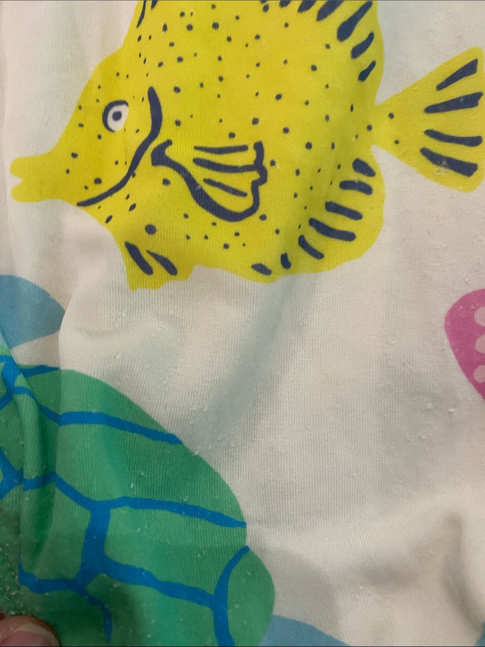 Mini Boden Kids One-Piece Swimsuit – White with Multicolored Sea Life Print - Picture 5 of 5